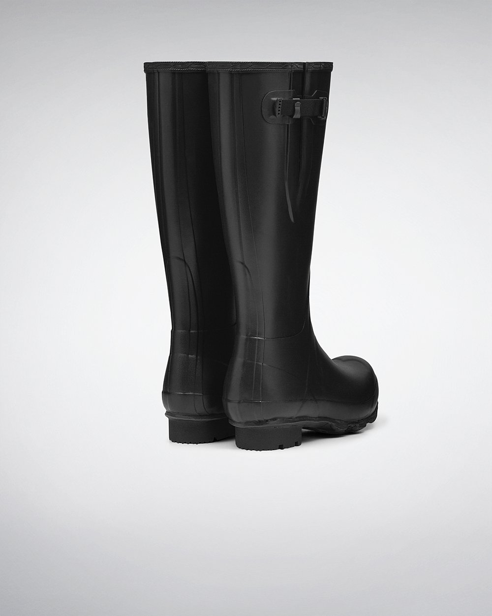 Mens Hunter Tall Rain Boots Black - Norris Field Side Adjustable - 8153249-UF